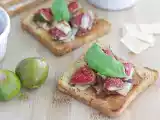Bruschetta met vijgen, parmezaan en parmaham